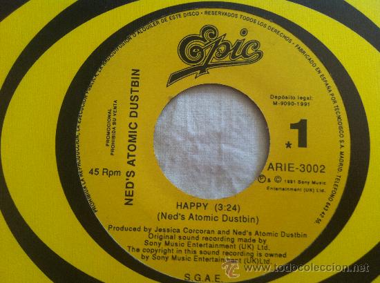 Discos de vinilo: 7&rdquo; SINGLE-NEDS ATOMIC DUSTBIN-HAPPY-PROMO - Foto 1