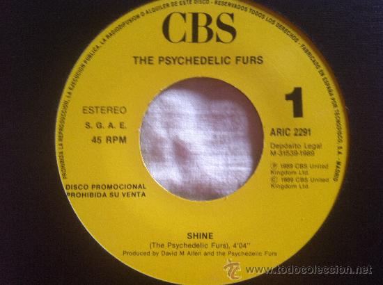 Discos de vinilo: 7&rdquo; SINGLE - THE PSYCHEDELIC FURS - SHINE - Foto 1