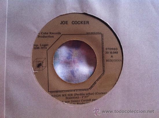 Discos de vinilo: 7&rdquo; SINGLE - JOE COCKER - PARDON ME SIR - Foto 1