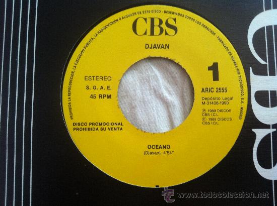 Discos de vinilo: 7&rdquo; SINGLE - DJVAN - OCEANO - PROMO - Foto 1