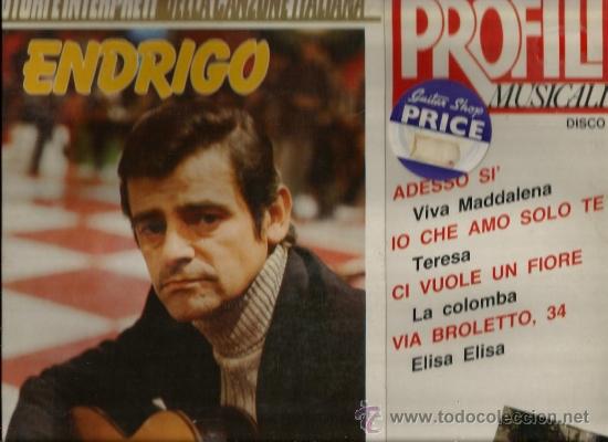 Discos de vinilo: LP SERGIO ENDRIGO : PROFILI MUSICALI - Foto 1