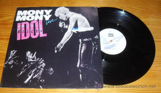 Discos de vinilo: BILLY IDOL MAXI SINGLE Mony Mony Live Made in England. UK. 1987 - Foto 1