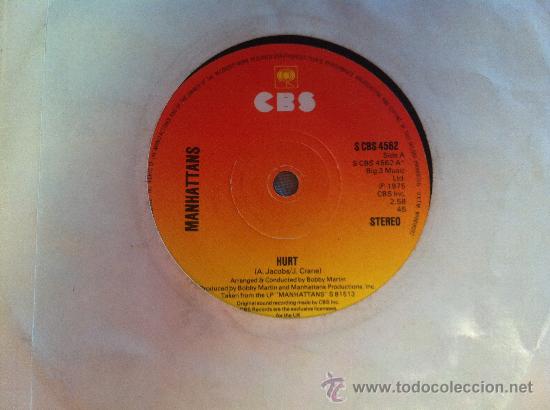 Discos de vinilo: 7&rdquo; SINGLE - MANHATTANS - HURT - Foto 1
