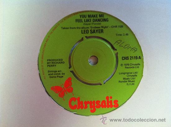 Discos de vinilo: 7&rdquo; SINGLE - LEO SAYER - YOU MAKE ME FEEL LIKE DANCING - Foto 1