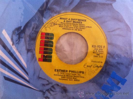Discos de vinilo: 7&rdquo; SINGLE - ESTHER PHILLIPS - WHAT A DIFFRENCE A DAY MAKES - Foto 1
