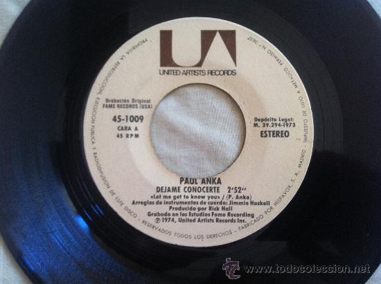 Discos de vinilo: 7&rdquo;SINGLE - PAUL ANKA - DEJAME CONOCERTE - FLASHBACK - Foto 1