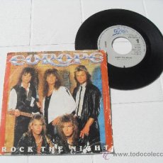 Discos de vinilo: EUROPE SINGLE DISCO VINILO ROCK THE NIGHT EDIT, SPAIN 1986. Lote 340181983