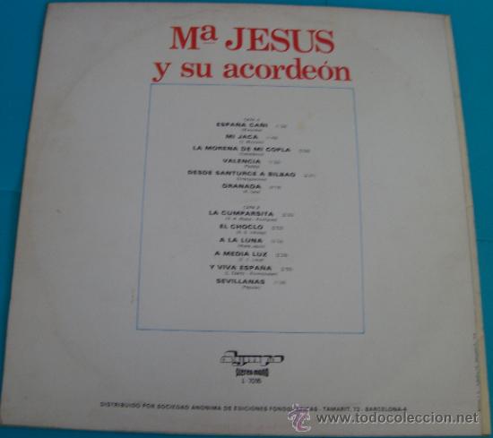 Discos de vinilo: MARIA JESUS Y SU ACORDEON - Foto 5