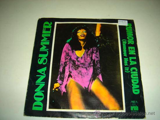 Discos de vinilo: Single DONNA SUMMER Rumor has it - Foto 1