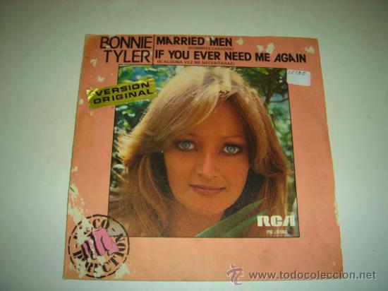 Discos de vinilo: Single BONNIE TYLER, Married Men. - Foto 1