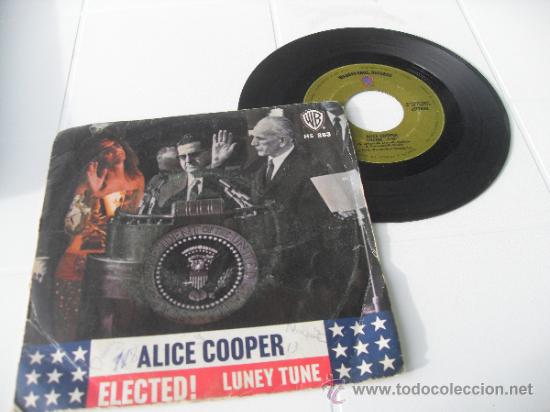 Discos de vinilo: ALICE COOPER SINGLE Elected 1972 - Foto 1