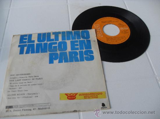 Discos de vinilo: EL ULTIMO TANGO EN PARIS SINGLE DISCO VINILO Edit. spain 1973 - Foto 2
