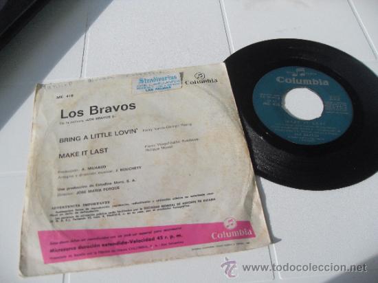 Discos de vinilo: LOS BRAVOS SINGLE DISCO VINILO Make it LAST Edit. spain 1968 - Foto 2