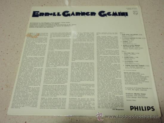 Discos de vinilo: ERROLL GARNER ( GEMINI ) SCANDINAVIA- 1972 LP33 PHILIPS - Foto 2