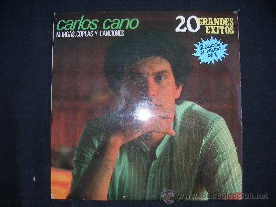 Discos de vinilo: LP DOBLE CARLOS CANO // 20 GRANDES EXITOS - Foto 1