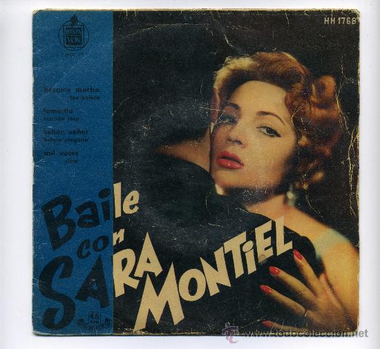 Discos de vinilo: SARA MONTIEL. BAILE. SINGLE. - Foto 1