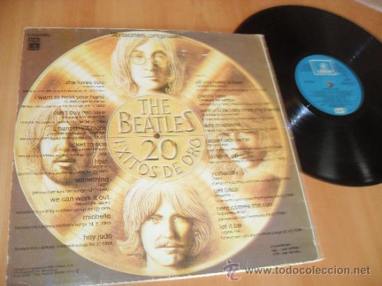 Discos de vinilo: THE BEATLES LP 20 exitos de Oro Made. Spain 1979 - Foto 2