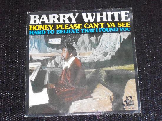 Discos de vinilo: BARRY WHITE - HONEY,PLEASE CANT YA SEE - SINGLE - Foto 1