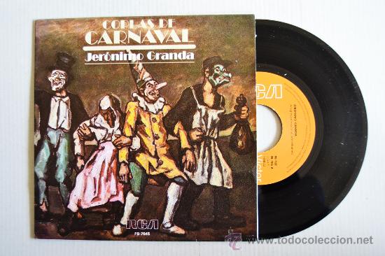 Discos de vinilo: JERONIMO GRANDA - Coplas de Carnaval/La A&ntilde;ada (RCA Single 1978) ESPA&Ntilde;A - Foto 1
