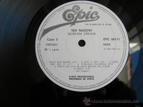 Discos de vinilo: TED NUGENT // SCREAM DREAM // DISCO PROMOCIONAL - Foto 2