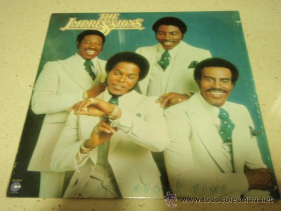 Discos de vinilo: The Impressions &ndash; Its About Time, US 1976 Cotillion - Foto 1