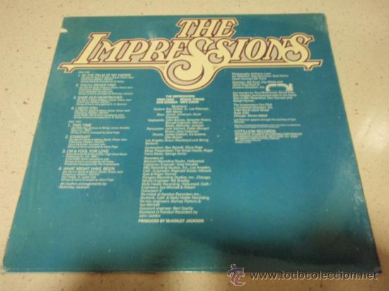 Discos de vinilo: The Impressions &ndash; Its About Time, US 1976 Cotillion - Foto 2