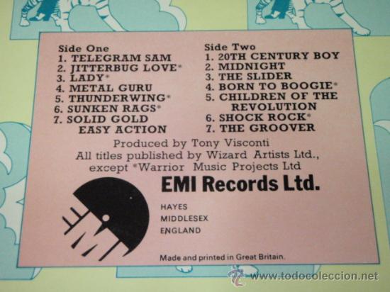 Discos de vinilo: T. REX ( GREAT HITS ) ENGLAND - 1973 LP33 EMI* - Foto 3