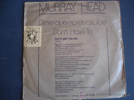 Discos de vinilo: MURRAY HEAD DIME QUE NO ES ASI JOE - Foto 2