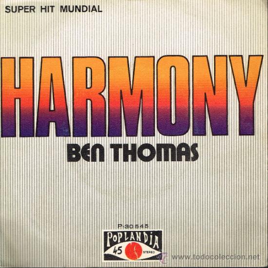 Discos de vinilo: Ben Thomas - Harmony / Whistling Man - Single 1972 - Foto 1
