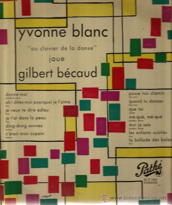 Discos de vinilo: LP 10 PULGADAS: YVONNE BLANC & GILBERT BECAUD - Foto 1