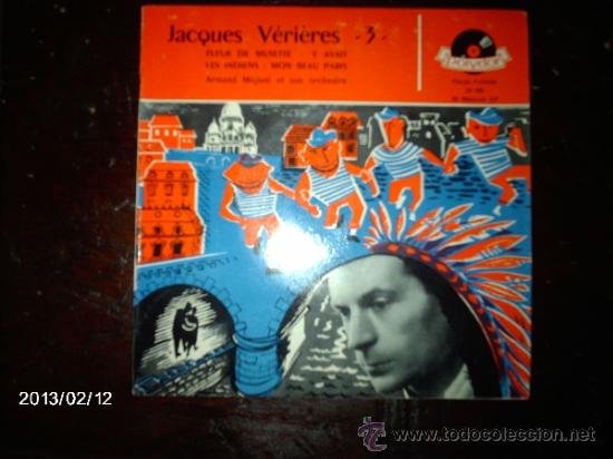 Discos de vinilo: jacques verieres - 3 -  Fleur de musette + 3 - Foto 1