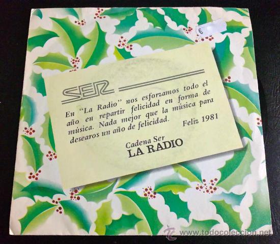 Disques de vinyle: CADENA SER RADIO, FELIZ A&Ntilde;O NUEVO 1981 - ALEGR&Iacute;A ALEGR&Iacute;A EN LA SER, NUESTRA NAVIDAD - SINGLE