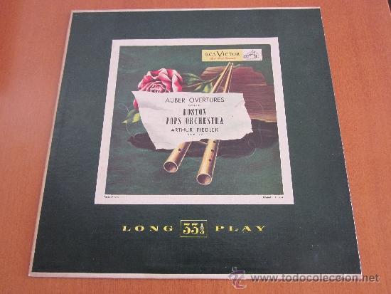 Disques de vinyle: AUBER OVERTURES LP BOSTON POPS ORCHESTRA RCA VICTOR LM 1049 USA