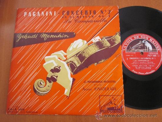 Vinyl-Schallplatten: YEHUDI MENUHIN 10 PULGADAS 33 RPM PAGANINI FBLP 1006 FRANCIA