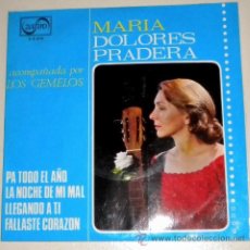 Discos de vinilo: MARIA DOLORES PRADERA ACOMPAÑADA DE LOS GEMELOS - PA TODO EL AÑO ... ZAFIRO 1.965