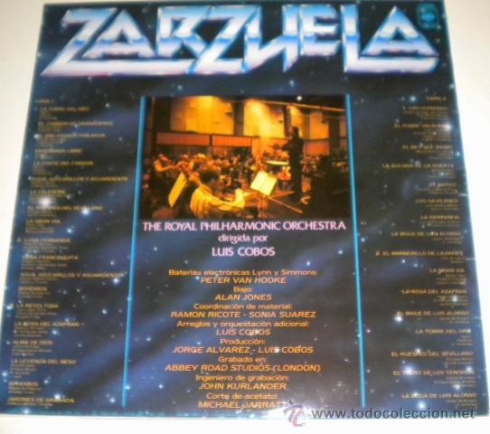 Discos de vinilo: Zarzuela - Luis Cobos - CBS 1.982 - Foto 2