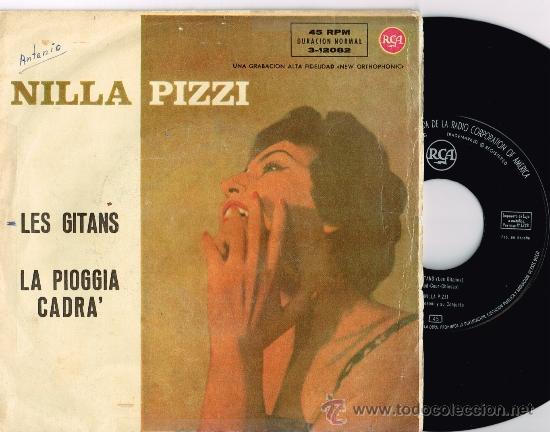 Discos de vinilo: Nilla Pizzi - Les gitans / La pioggia cadra (RCA, 1959) - Foto 1