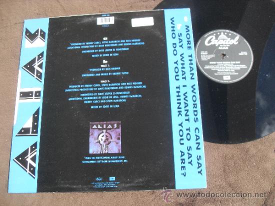 Discos de vinilo: ALIAS MAXI SINGLE More THAN Words Can Say MADE IN Canada 1990 - Foto 2