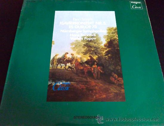 Discos de vinilo: BEETHOVEN CONCIERTO N&ordm; 5 OP.73 - PIANO VACLAV POPOV, DIRECTOR HANS ZANOTELLI - LP