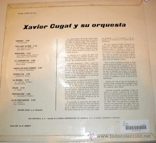 Discos de vinilo: Xavier Cugat y su Orquesta - Vik 1.968 - Foto 2