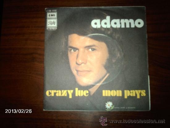 Discos de vinilo: adamo  -  crazy lue  +  mon pays - Foto 1