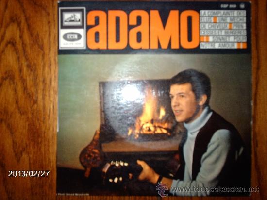 Discos de vinilo: adamo  - une meche de cheveux  +3 - Foto 1