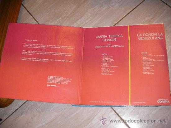 Disques de vinyle: DISCO LP - MARIA TERESA CHACIN Y LA RONDALLA VENEZOLANA