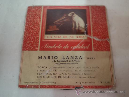 Discos de vinilo: SINGLE MARIO LANZA TOSCA - Foto 1