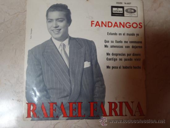 Discos de vinilo: SINGLE RAFAEL FARINA FANDANGOS - Foto 1