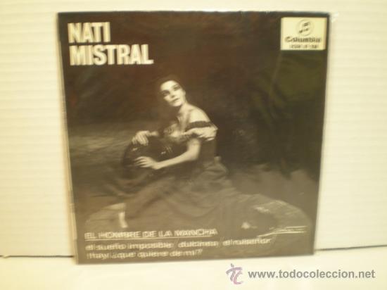 Discos de vinilo: SINGLE DE NATI MISTRAL EL HOMBRE DE LA MANCHA - Foto 1