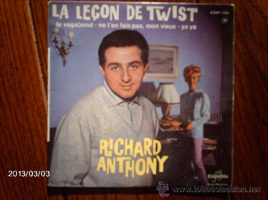Discos de vinilo: richard anthony  -  le&ccedil;on de twist  + 3 - Foto 1