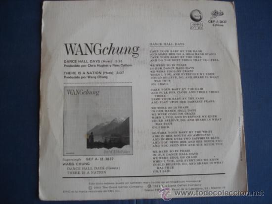 Discos de vinilo: WANG CHUNG  DANCE HALL DAYS - Foto 2