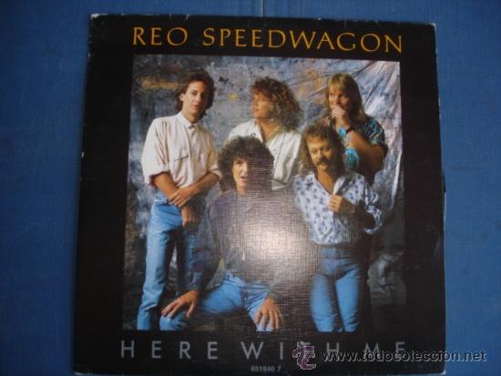 Discos de vinilo: REO SPEEDWAGON  HERE WITH ME  PROMO - Foto 1