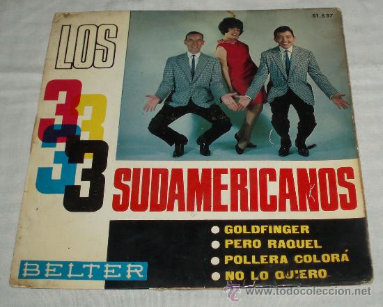 Discos de vinilo: Single los 3 sudamericanos a&ntilde;o 1965 - Foto 1